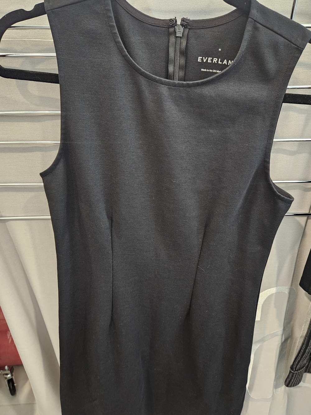 Everlane Sleeveless Black Shift Dress - Size M